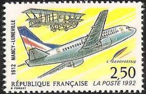  1ère liaison postale aérienne Nancy-Lunéville 