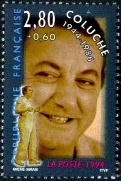  Personnages célèbres «De la scène à l'écran», Coluche 1944-1986 