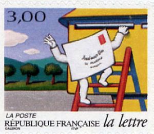  Transport de la lettre, Le voyage d'une lettre autoadhésif 