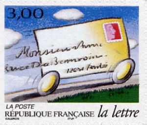  Distribution de la lettre, Le voyage d'une lettre autoadhésif 