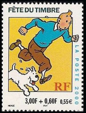  Fête du timbre Tintin et Milou personnages de bande dessinée de Georges Remi dit Hergé 