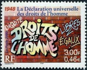  Le siècle au fil du timbre : 1948 - La Déclaration universelle des droits de l´homme 