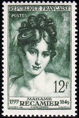  Madame Récamier ( Timbre N° 875 de 1950 ) 