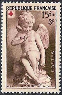  Croix rouge «l'Amour» par Falconet (1716-1791) 