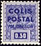  Colis postal  MAJORATION Timbre non émis 