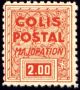  Colis postal  MAJORATION Timbre non émis 