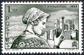  Languedoc ( Timbre N° 448 de 1939 ) 