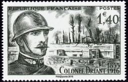  Colonel Driant 1855-1916 ( timbre N° 1052 de 1956 ) 