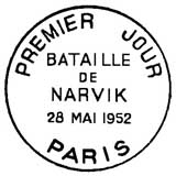 Oblitération 1er jour à Paris le 28 mai 1952