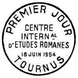 Oblitération 1er jour à Tounus le 18 juin 1954