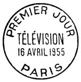 Oblitération 1er jour à Paris le 16 avril 1955