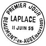 Oblitération 1er jour à Beaumont le 11 juin 1955