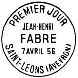 Oblitération 1er jour à Saint-Léons le 7 avril 1956
