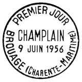 Oblitération 1er jour à Paris et Brouage le 9 juin 1956