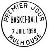 Oblitération 1er jour à Mulhouse le 7 juillet 1956