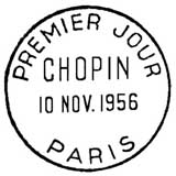 Oblitération 1er jour à Paris Salon philatélique d'Automne le 10 novembre 1956