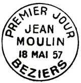 Oblitération 1er jour à Béziers le 18 mai 1957