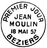 Oblitération 1er jour à Béziers le 18 mai 1957