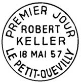 Oblitération 1er jour à Petit-Quevilly le 18 mai 1957