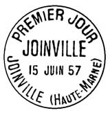 Oblitération 1er jour à Joinville le 15 juin 1957