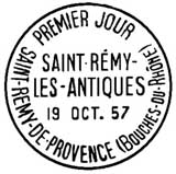 Oblitération 1er jour à Saint-Rémy le 19 octobre 1957