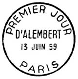Oblitération 1er jour à Paris le 13 juin 1959