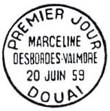 Oblitération 1er jour à Douai le 20 juin 1959