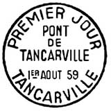 Oblitération 1er jour à Tancarville le 1 aout 1959