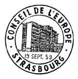 Oblitération 1er jour à Paris et Strasbourg le 19 septembre 1959