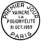 Oblitération 1er jour à Paris au Salon de l'enfance le 31 octobre 1959
