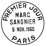 Oblitération 1er jour à Paris Salon de l'enfance le 5 novembre 1960 