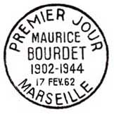Oblitération 1er jour à Marseille et Paris le 17 février 1962