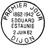 Oblitération 1er jour à Dijon le 2 juin 1962