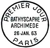 Oblitération 1er jour à Paris le 26 janvier 1963