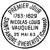 Oblitération 1er jour à Paris le 23 février 1963