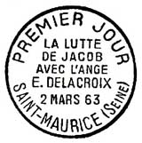 Oblitération 1er jour à St-Maurice le 2 mars 1963