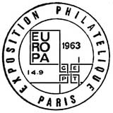 Oblitération 1er jour à Paris et Strasbourg le 14 septembre 1963