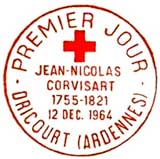 Oblitération 1er jour à Dricourt le 12 décembre 1964