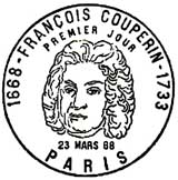 Oblitération 1er jour à Paris le 23 mars 1968