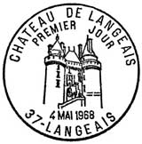Oblitération 1er jour à Langeais le 4 mai 1968