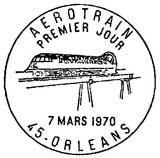 Oblitération 1er jour à Orléans le 7 mars 1970