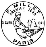 Oblitération 1er jour à Paris le 3 avril 1971