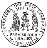 Oblitération 1er jour à Versailles le 8 mai 1971