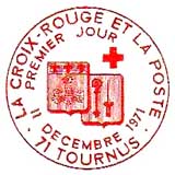 Oblitération 1er jour à Tournus et Royan le 11 décembre 1971