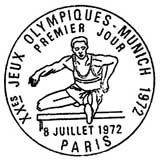 Oblitération 1er jour à Paris le 8 juillet 1972