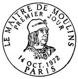 Oblitération 1er jour à Paris le 14 octobre 1972