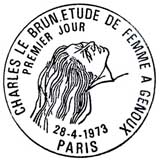 Oblitération 1er jour à Paris le 28 avril 1973