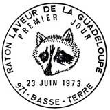 Oblitération 1er jour à Basse-terre le 23 juin 1973