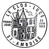 Oblitération 1er jour à Amboise le 23 juin 1973