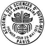 Oblitération 1er jour à Paris le 26 mai 1973